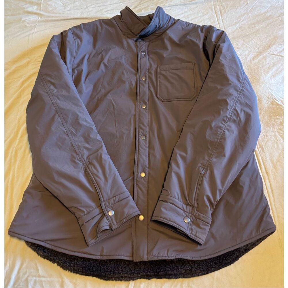 James Perse Size 5 2XL Yosemite Jacket Plaid Lined Performance Fleece Gray